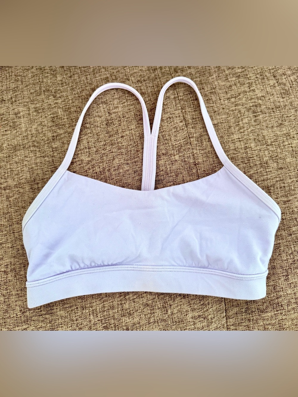 Lululemon Light Lavender flow y sports bra